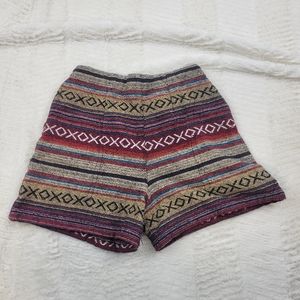 Aztec pattern heavy cotton shorts